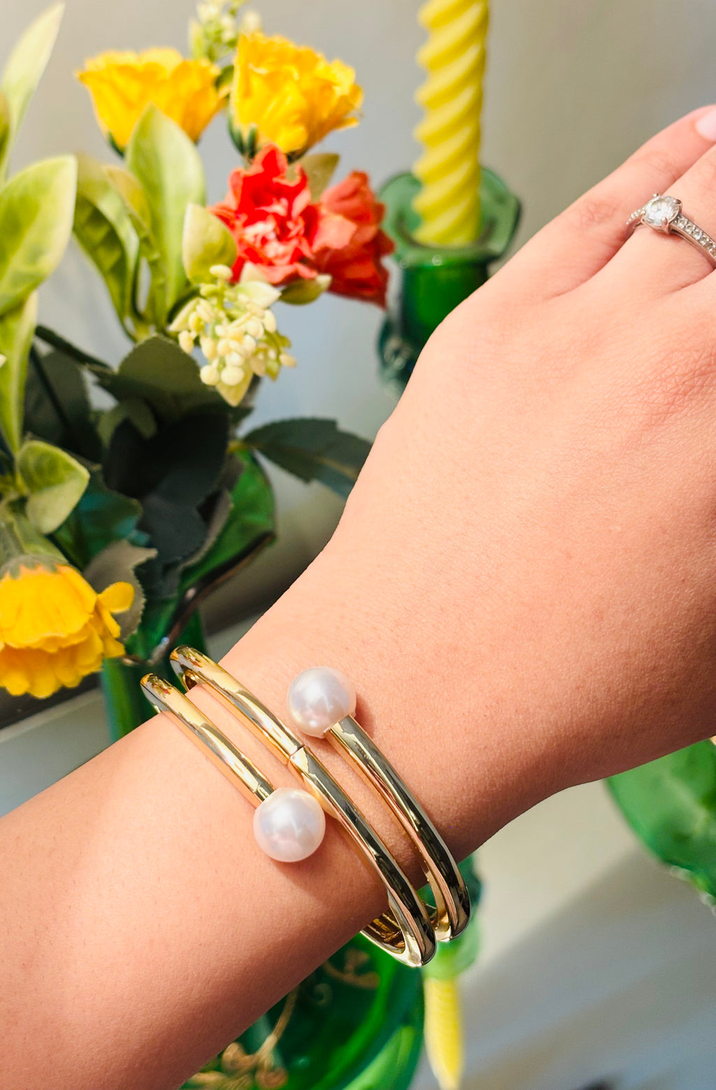 TWIN PEARL BANGLE