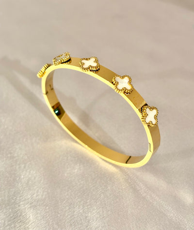 WHITE VAN CLEEF CLOVER BRACELET