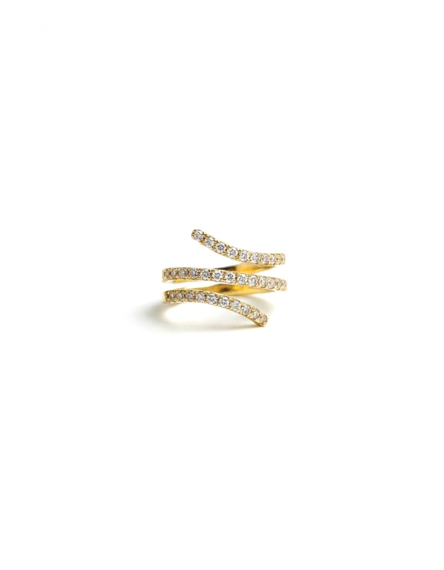 PAVE CRYSTAL COIL RING