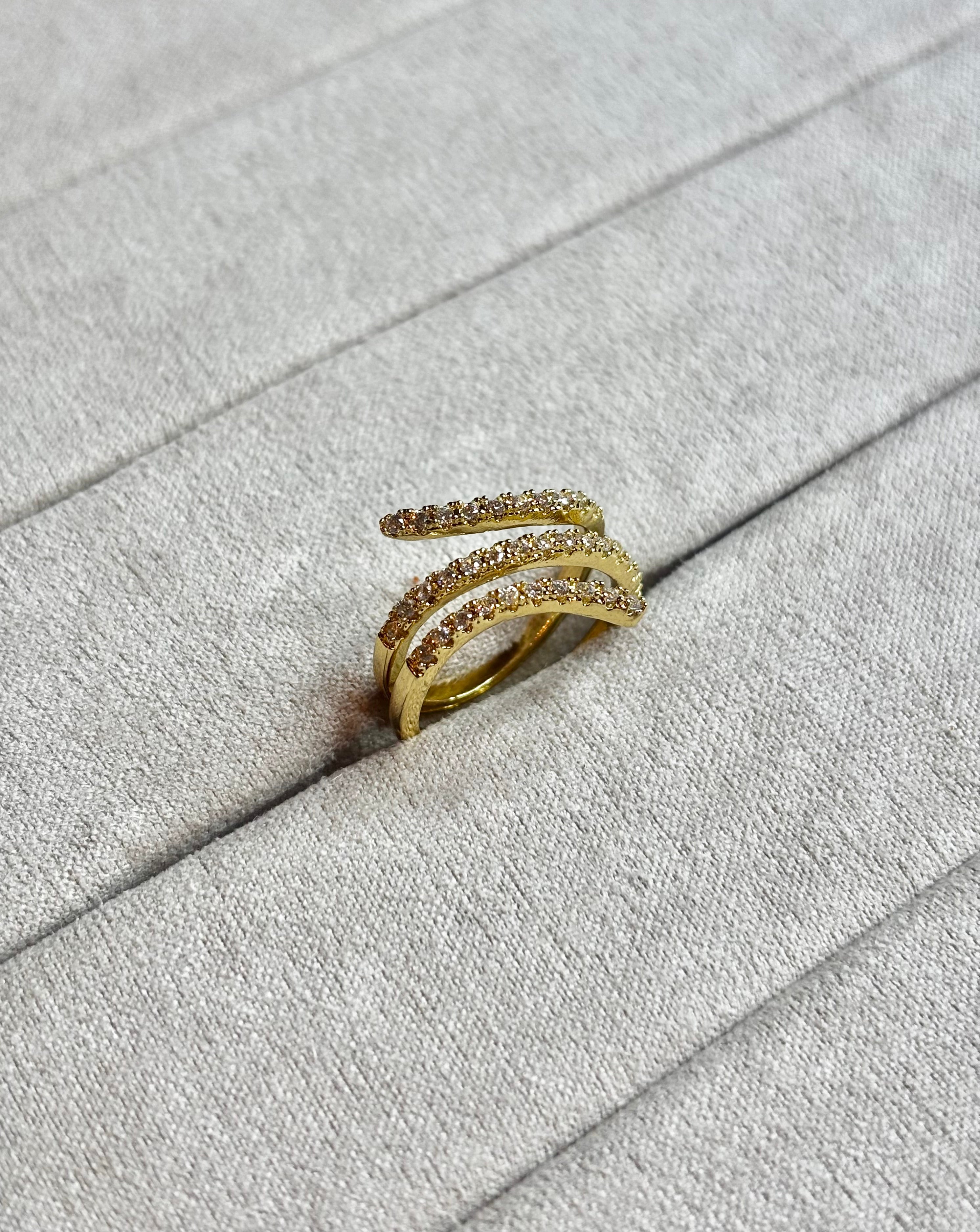 PAVE CRYSTAL COIL RING